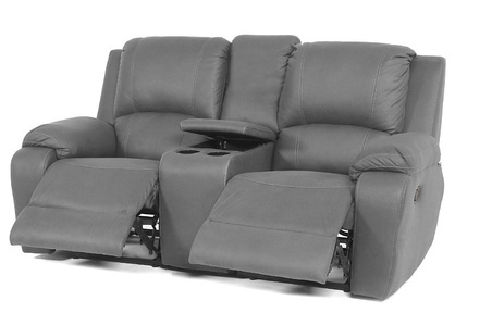 Athena two-seater with console in grey