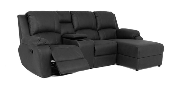 Athena four-piece suite in black