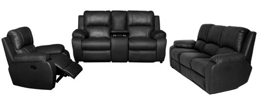 Athena seven-piece suite in black