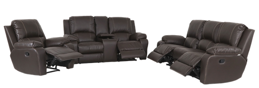 Athena seven-piece suite in brown