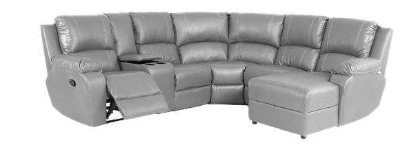 Athena corner suite with chaise in grey