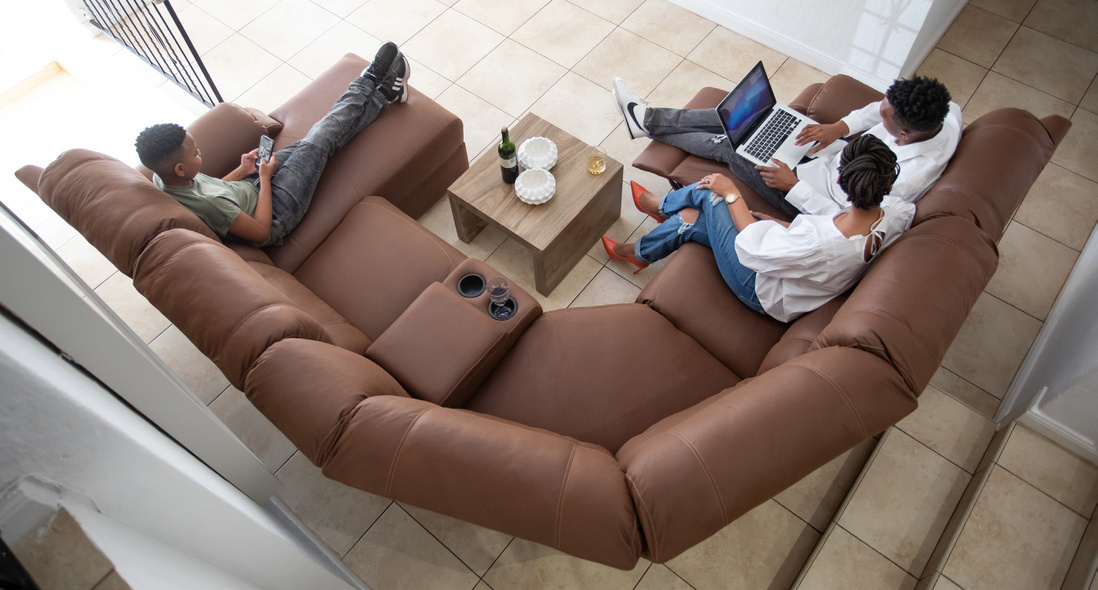 Athena one-action corner suite with chaise